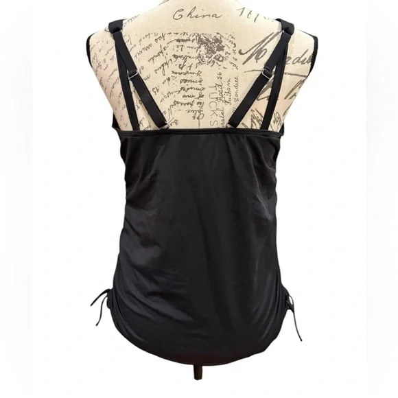 Land’s End Tankini and Swim Skirt Size 12 Black - Picture 8 of 16